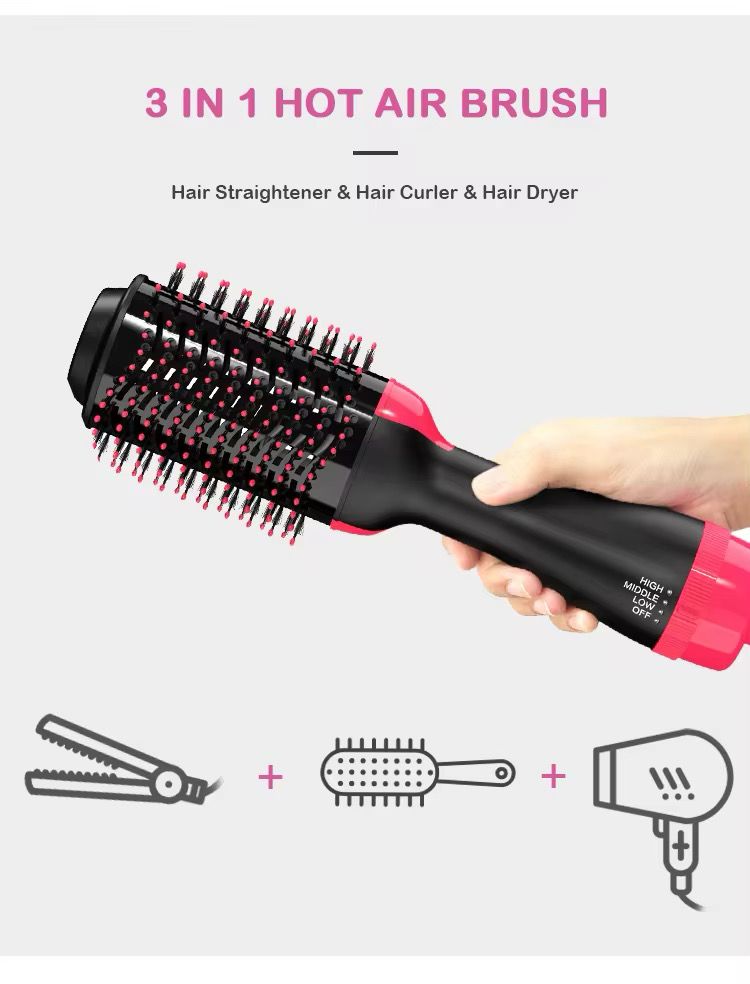 "Cepillo Secador Voluminizador One-Step – ¡Cabello con Volumen y Brillo en un Solo Paso!"